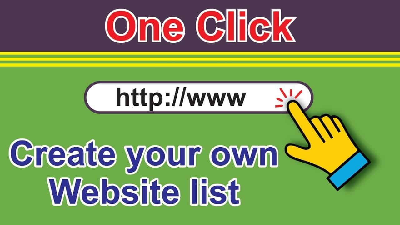 Create your own Website list for quick search by, Amjad Graphics