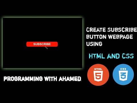 Create Subscribe button web page for youtube channel HTML | CSS