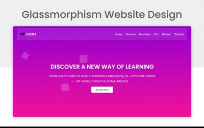 Do It Yourself – Tutorials – Create A Responsive Animated Glassmorphism Styled Website Design Using HTML – CSS – JavaScript