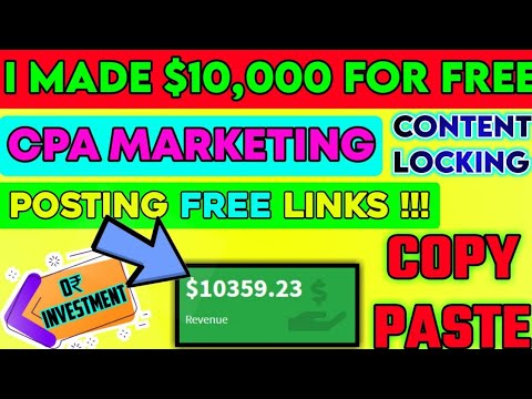 Free Course | CPA Content Locking Website | Make Money Online 2021 (FAST) | Affiliate Marketing