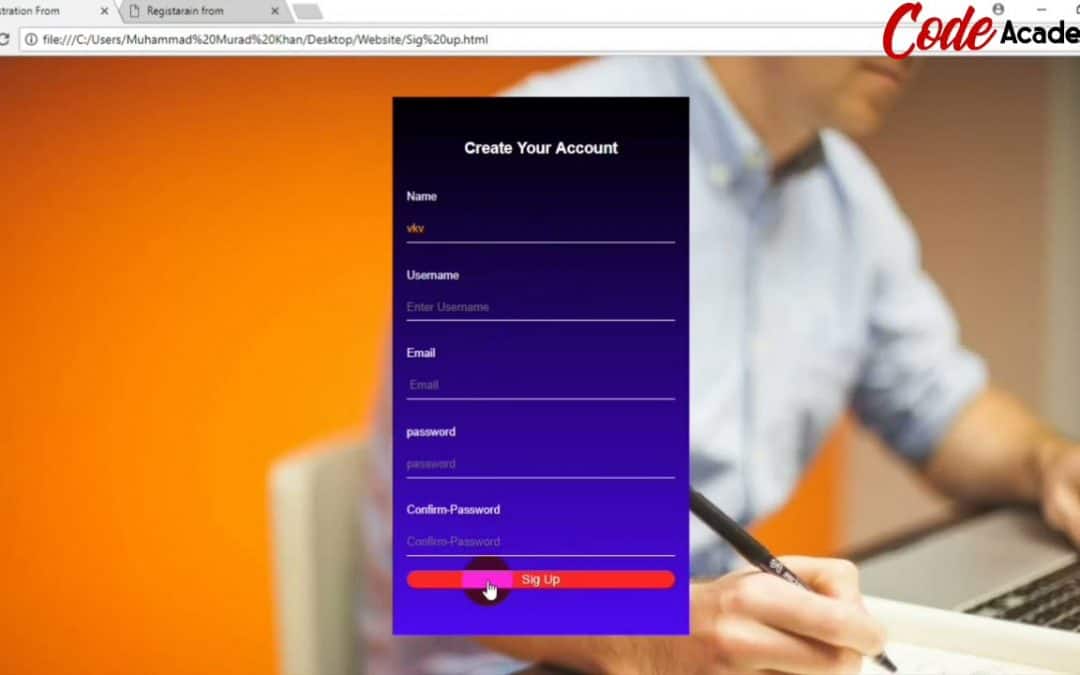 Do It Yourself – Tutorials – create your own sign up page using HTML and CSS full tutorial| free HTML and CSS tutorial