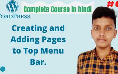 WordPress For Beginners – Creating menu in wordpress | wordpress in hindi | WordPress tutorial for beginners in hindi  #6
