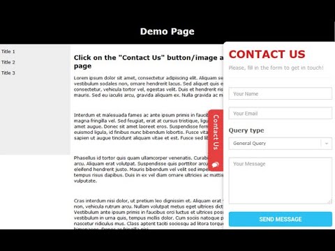 How to Add Popup Contact Form | WP Contact Slider in WordPress Website Tutorial | Sidebar Slider