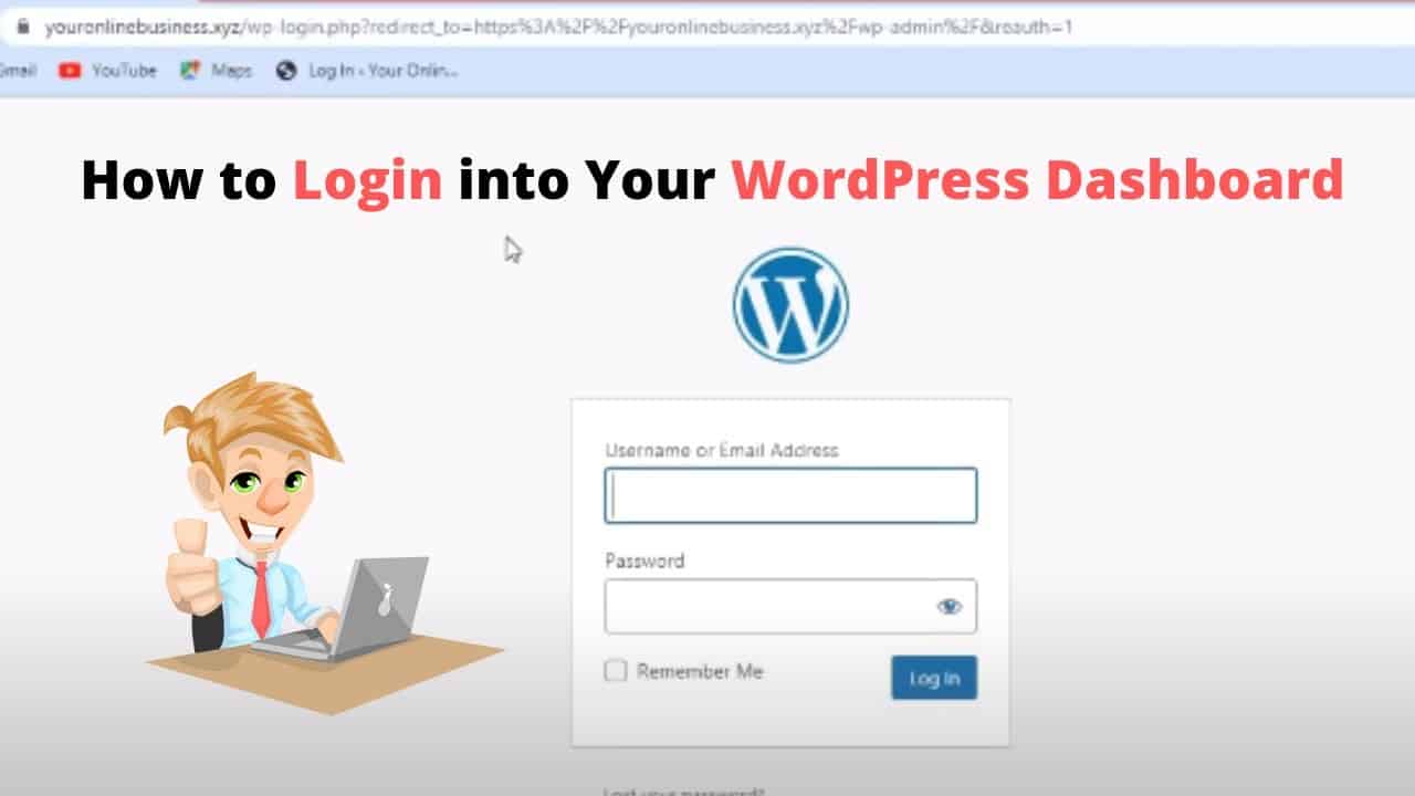 How to Login into your WordPress Dashboard Tutorial 2021