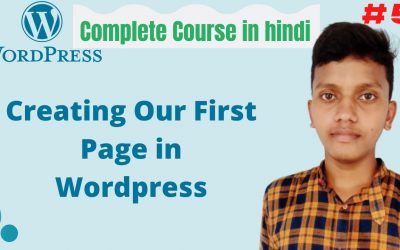 WordPress For Beginners – How to create page in wordpress | Landing page | WordPress tutorial for beginners in hindi #4