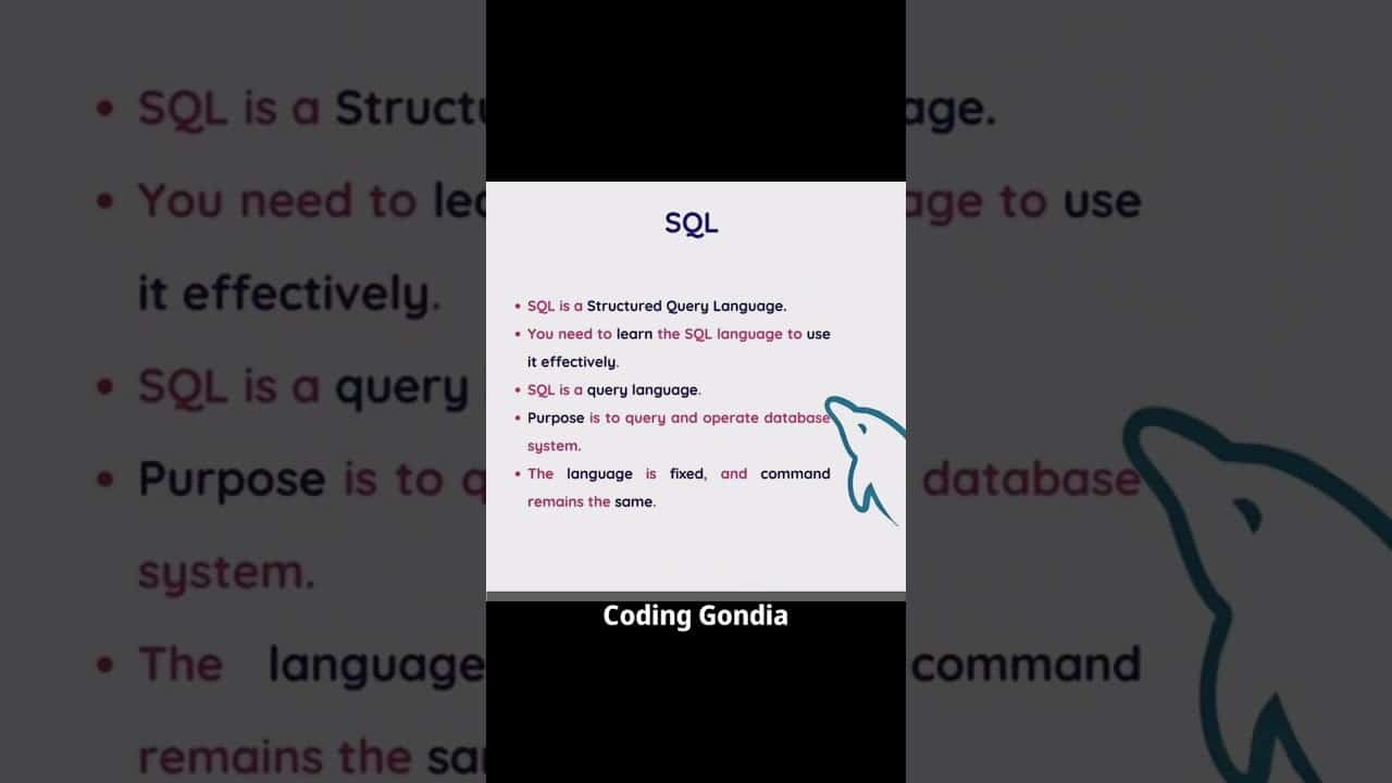 Difference Between SQL and MySQL.. #shorts