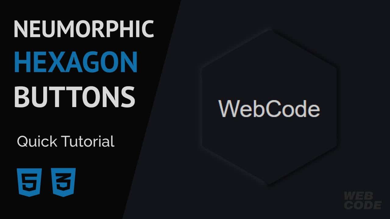 Neumorphic Hexagon Buttons with HTML & CSS (Quick Tutorial).