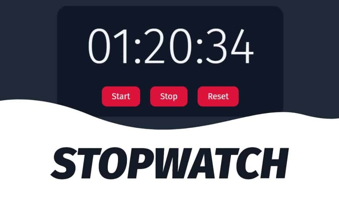 Build a STOPWATCH with HTML, CSS & JavaScript | A beginner tutorial