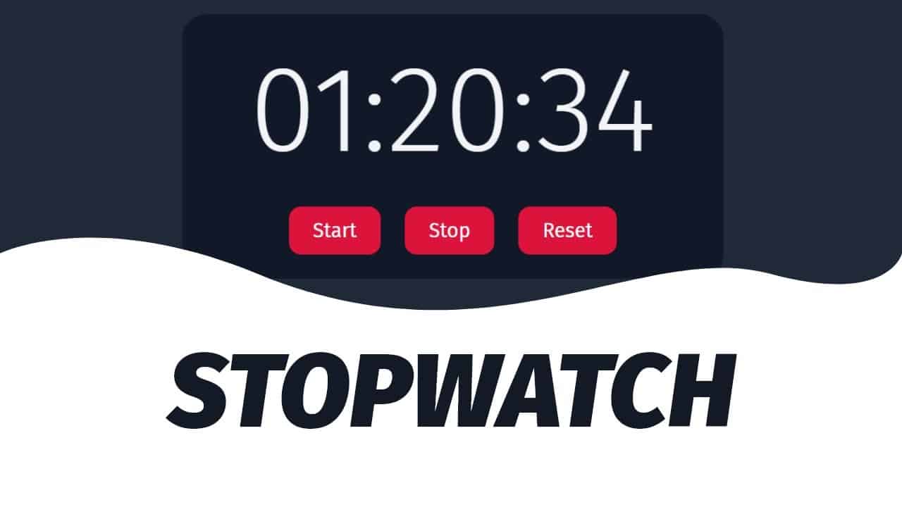 Build a STOPWATCH with HTML, CSS & JavaScript | A beginner tutorial