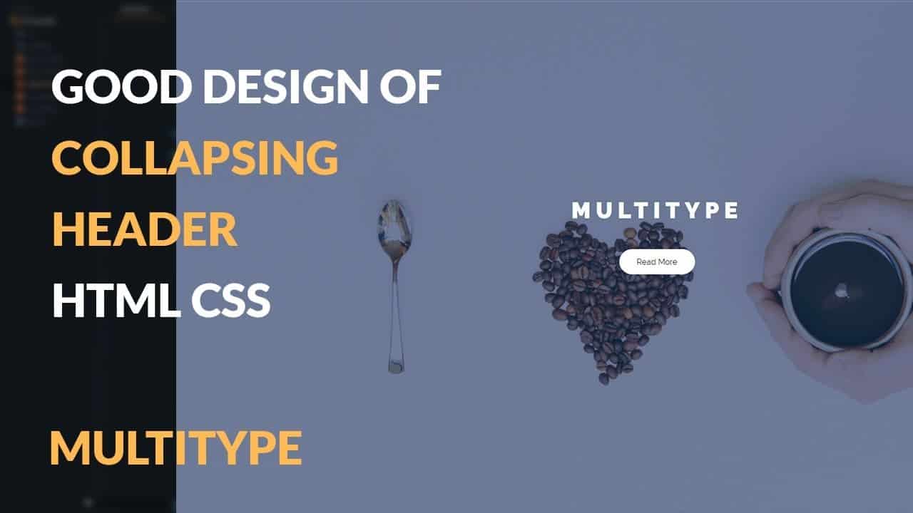 Good design of Collapsing header HTML CSS