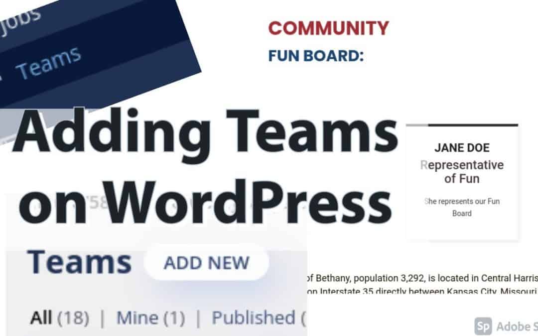 WordPress For Beginners – Adding Teams on WordPress Tutorial