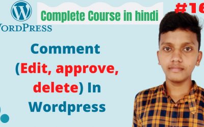 WordPress For Beginners – Comment (Edit, approve, delete) In WordPress | wordpress tutorial for beginners in hindi #16