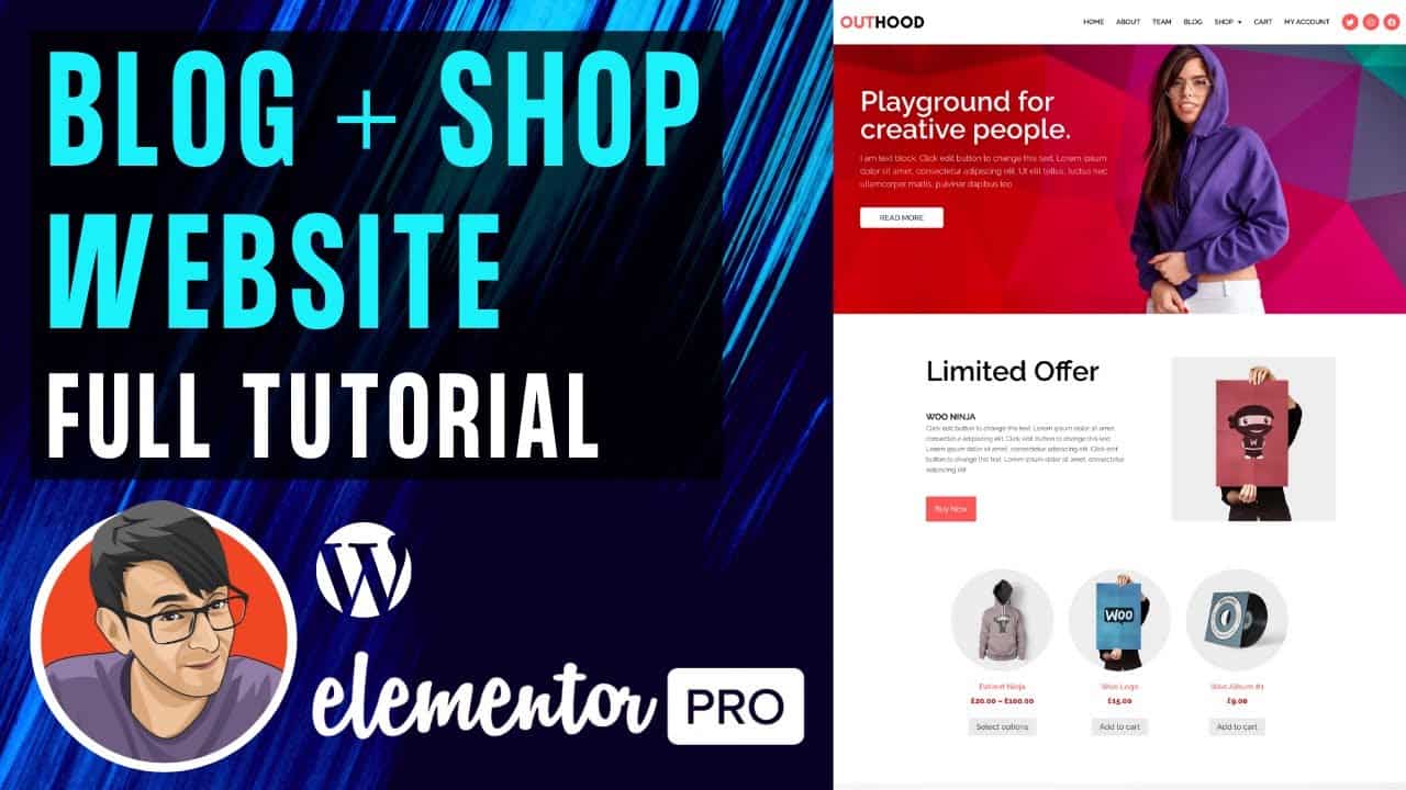 Elementor Full Tutorial - Hello Theme, Blog and WooCommerce Shop - All In One 2021 Elementor