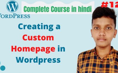 WordPress For Beginners – how to create homepage in wordpress | wordpress tutorial for beginners in hindi  | tutorials #12