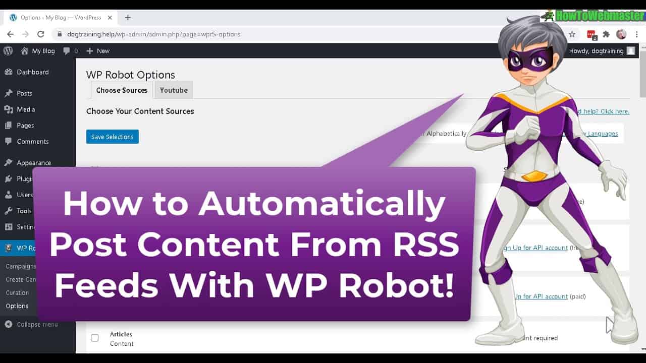 Automatic Post RSS FEED Content to Wordpress With WP ROBOT Plugin