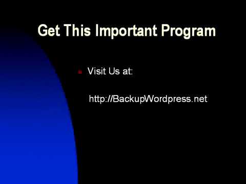 Backwpup Free Wordpress Backup Plugin