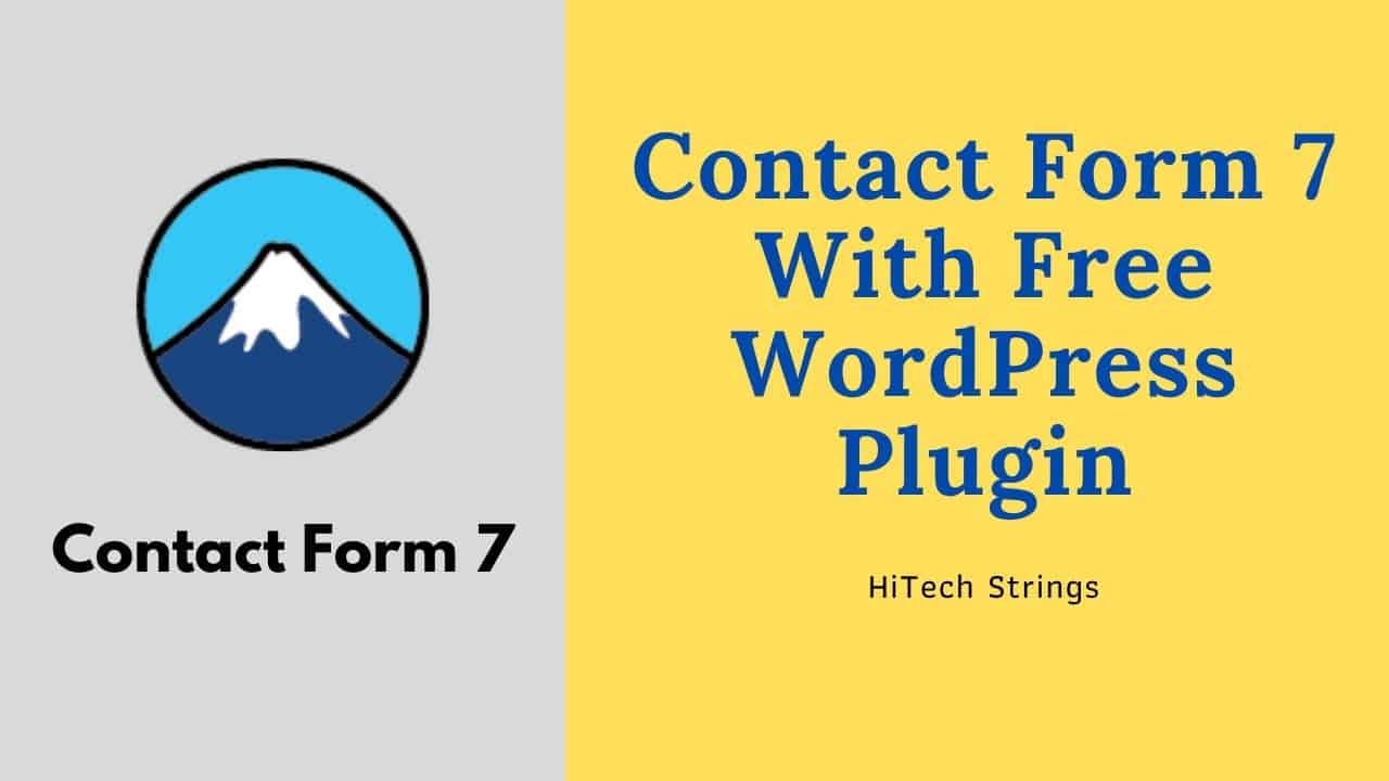 Contact Form 7 With Free WordPress Plugin | Email Settings [2021]