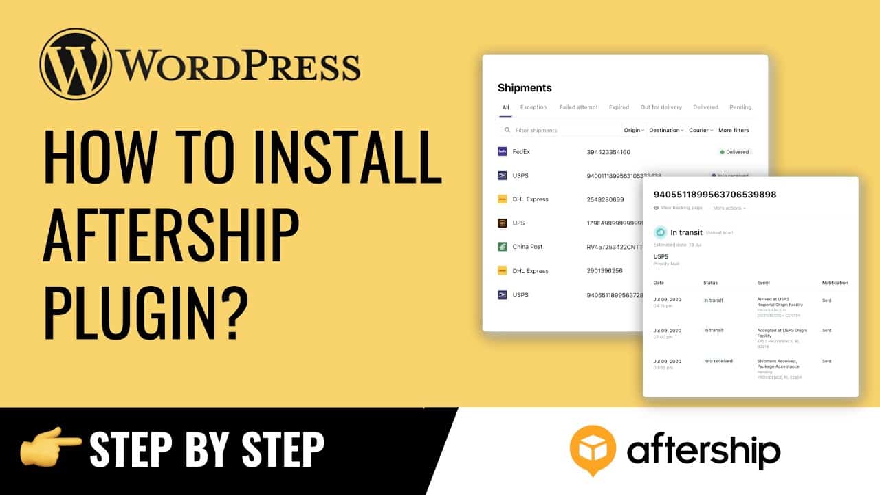 Quick Steps - How to install the FREE AfterShip plugin for WordPress?