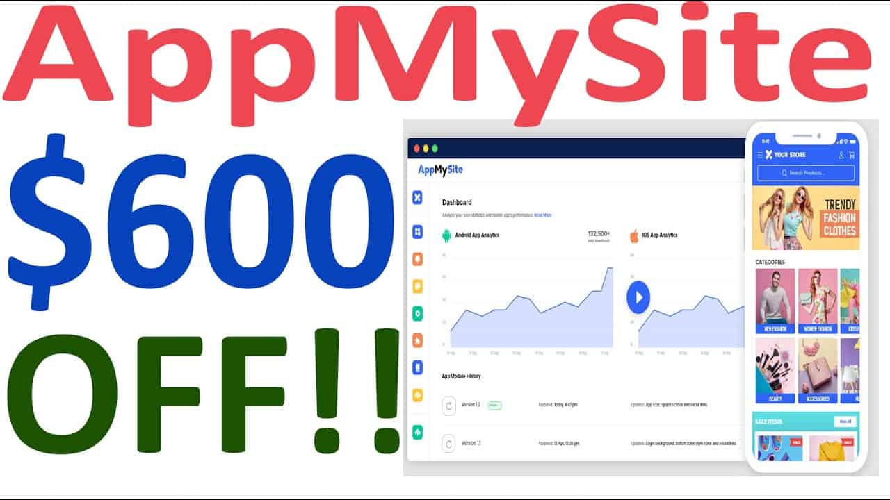 $600 Off AppMySite Discount - Convert Wordpress Site into Mobile App Easily No Coding!