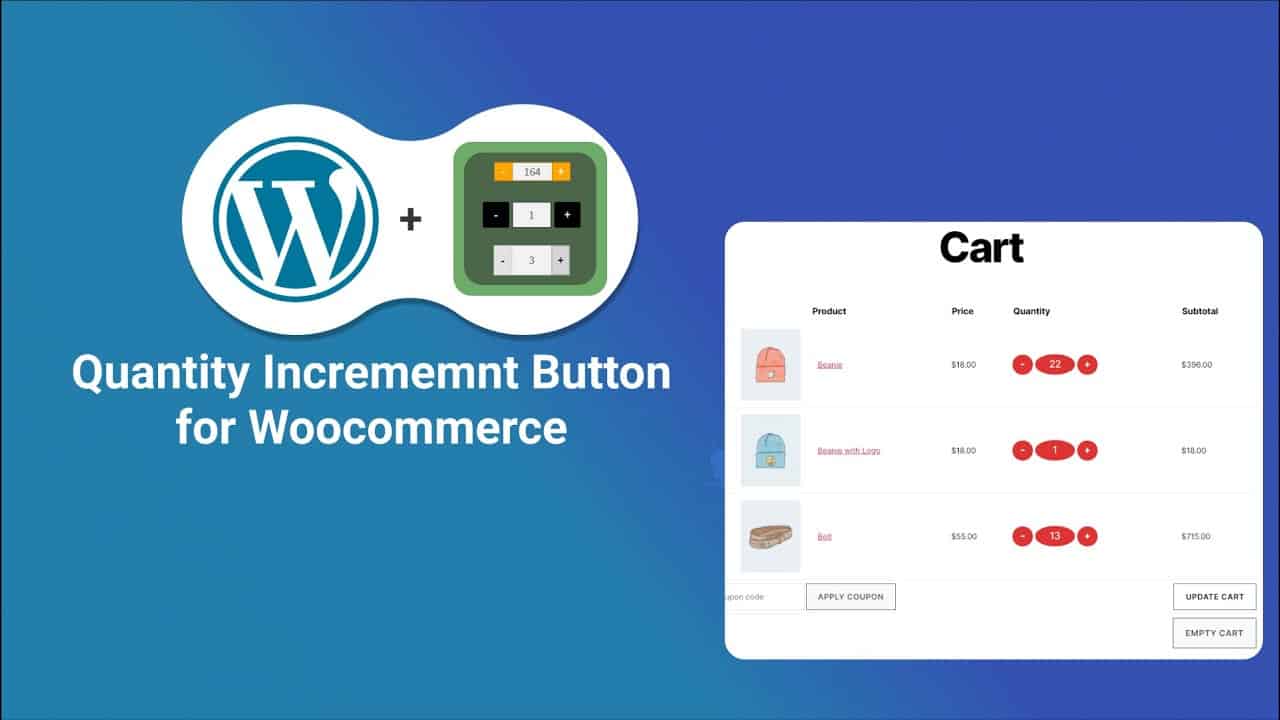 Adding quantity increment buttons in WooCommerce shop