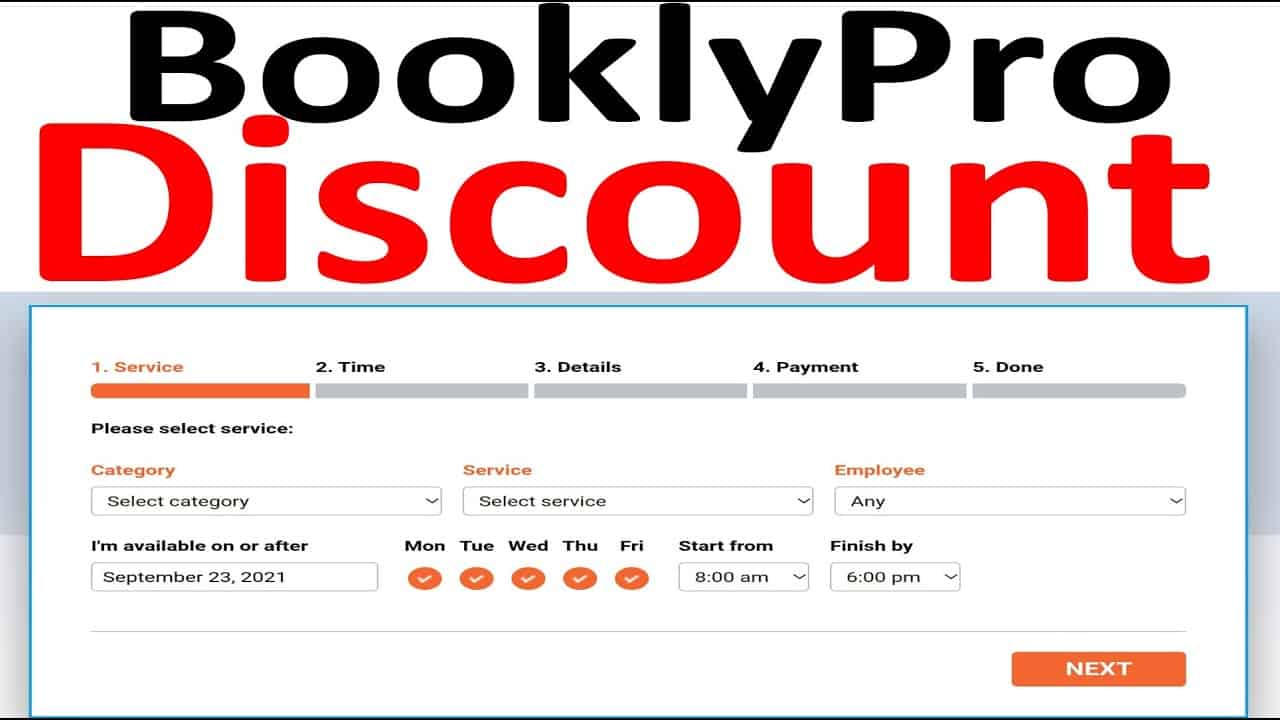 Bookly Pro Discount -  Best Appointment Booking & Scheduling Wordpress Plugin