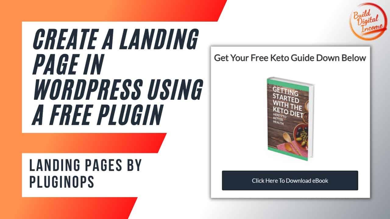 Create A Landing Page In Wordpress Using A Free Plugin