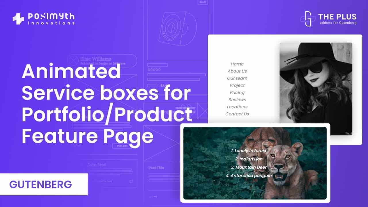 Create Portfolio/Product Features Page using Animated Service Box block using Gutenberg in WordPress