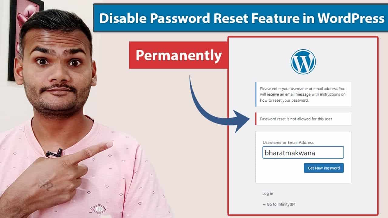 How To! Permanently Disable Password Reset Feature in WordPress