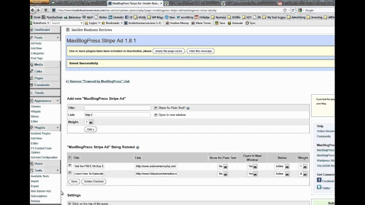 How To Use Maxblogpress Stripe Ad Plugin Free