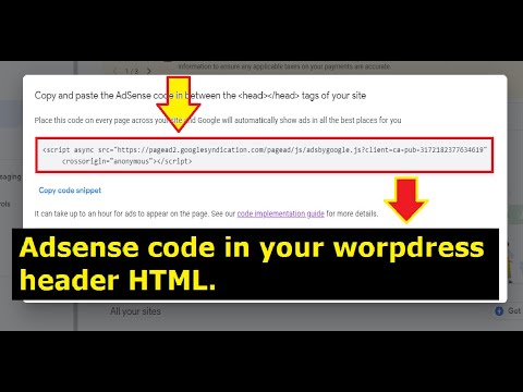 How to Add Google AdSense Verification Code in Blog  How to add Adsense CODE to WordPress