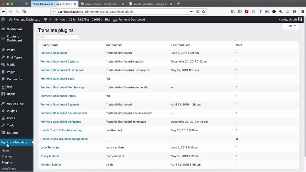 How to Translate Frontend Dashboard WordPress Plugin How to Translate Frontend Dashboard WordPress Plugin