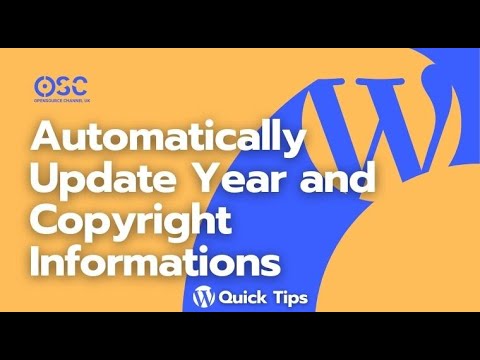 How to update copyright in wordpress with a simple free plugin