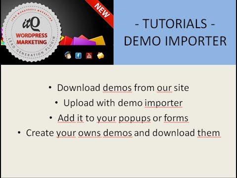 ITRO Wordpress Popup Plugin | How to import free demos