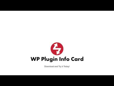 WP Plugin Info Card Tutorial