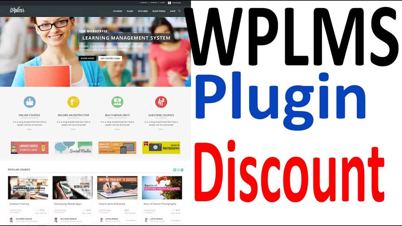 WPLMS Plugin Discount - Best Learning Management System for Wordpress