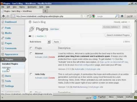 Wordpress Plugin Installation [Install Wordpress Plug-Ins]