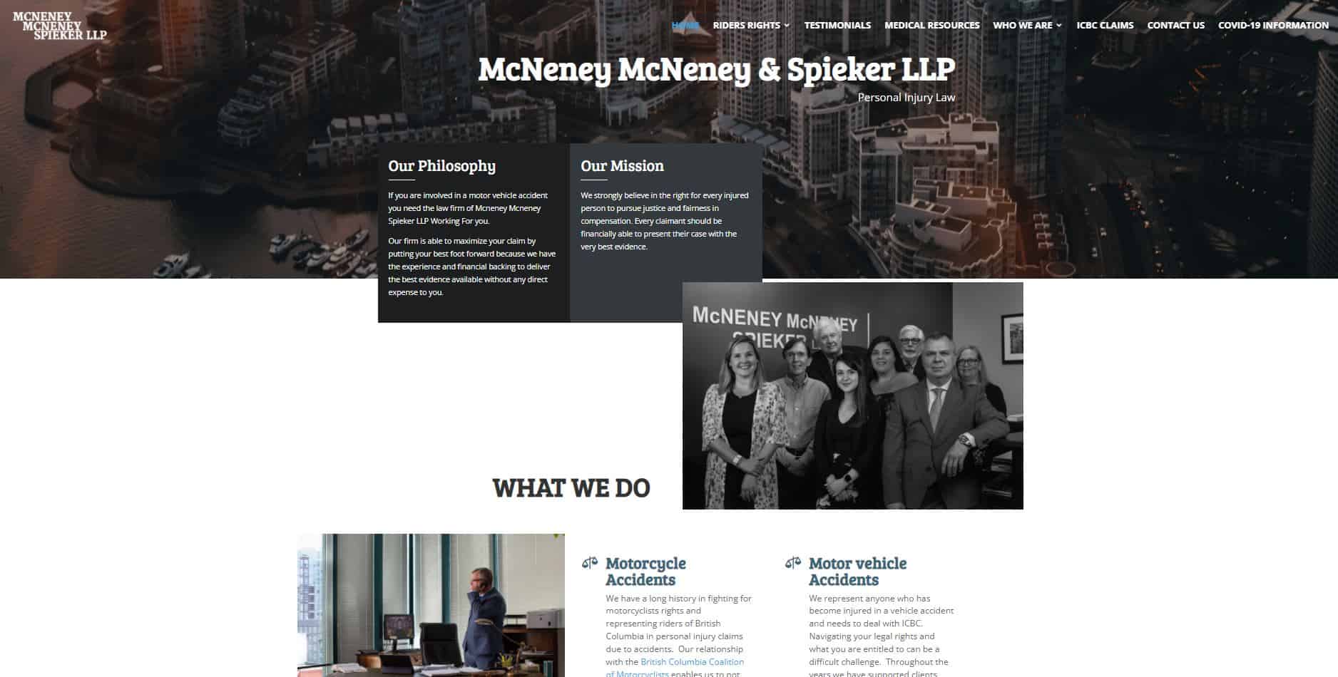 mcneney mcneney spieker website web design example