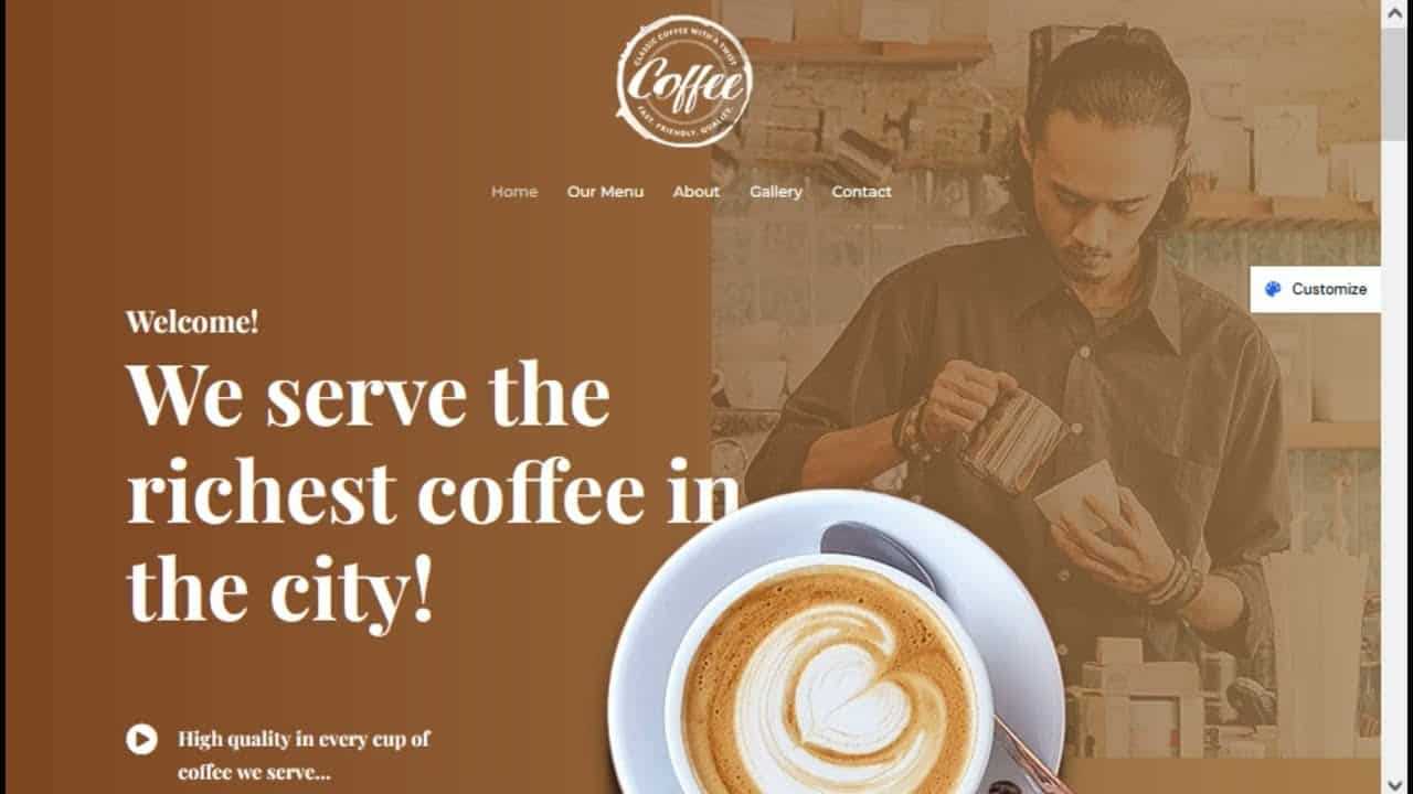 Coffee Shop   WP Theme   WordPress Theme Preview