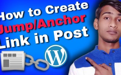 How to Create a Jump/Anchor Link in Blog Post on WordPress – Step by Step | WordPress Tutorial 2022