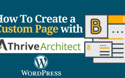 How to Create a Page using Thrive Architect in WordPress
