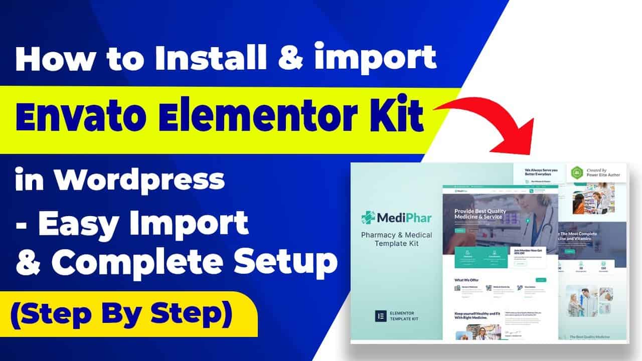 How to Install & import any envato elements elementor Kit in Wordpress For Free | Elementor kit