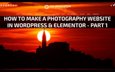 How to make a photography website in WordPress & Elementor – Part 1