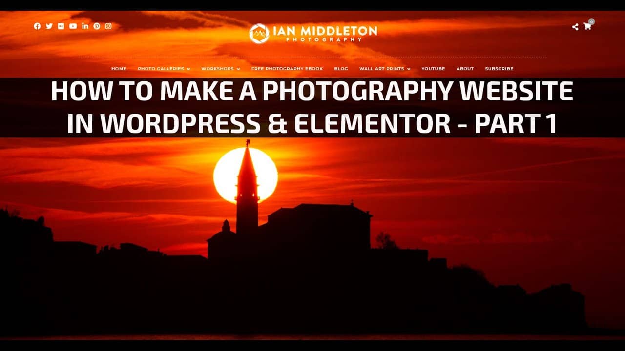 How to make a photography website in Wordpress & Elementor – Part 1