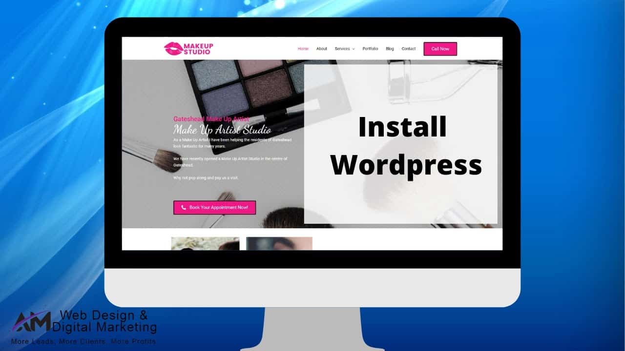Install Wordpress to create and build your professional website.
