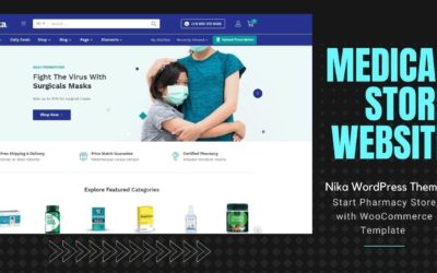 Medical Shop Website | Pharmacy Store Elementor WooCommerce Theme | Nika WordPress Theme