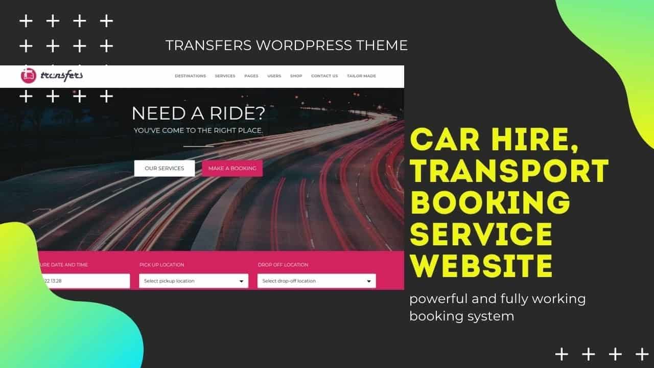 Taxi Hire Service Website | Car Rental & Transport Template | Transfers WordPress Theme
