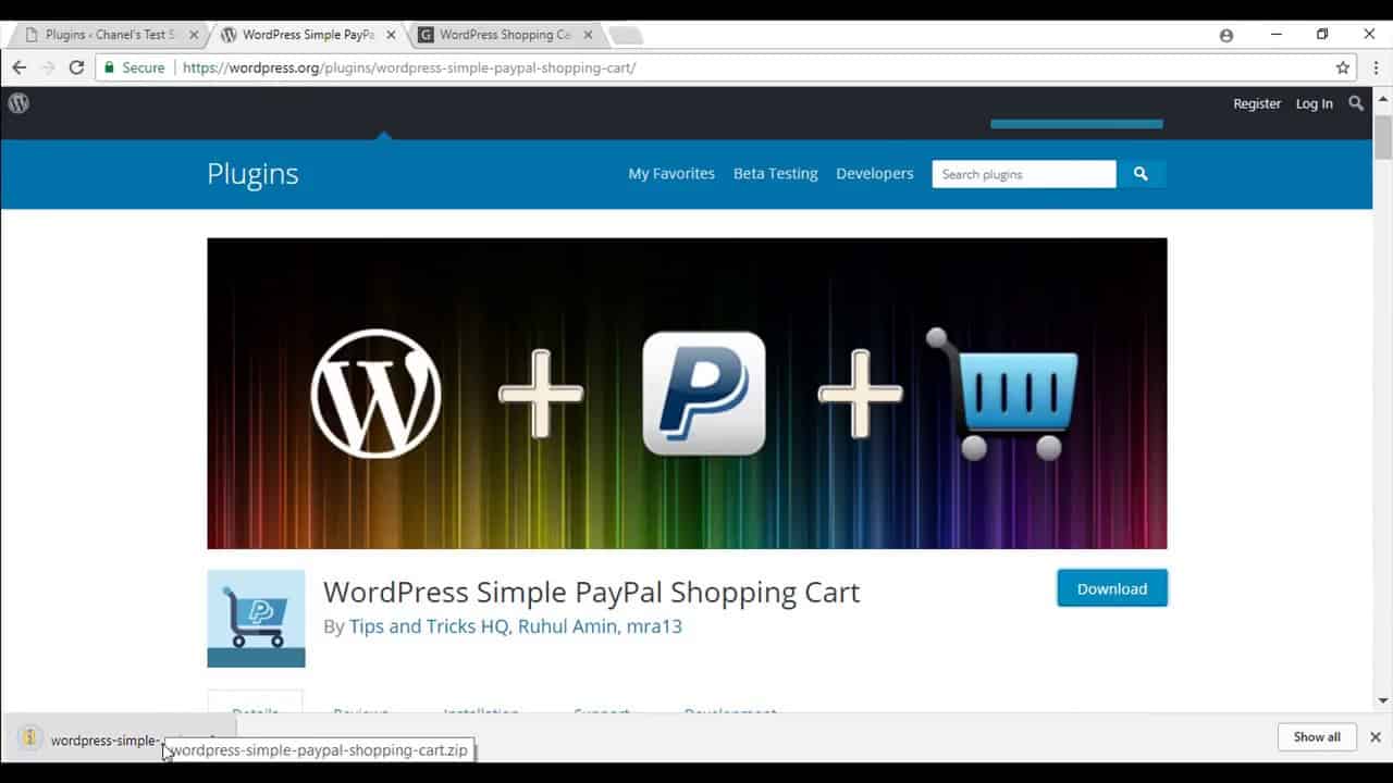WordPress Simple Shopping Cart Plugin Usage