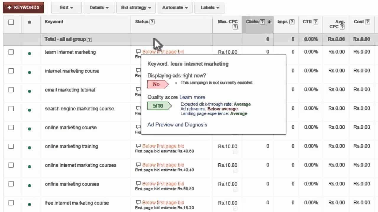 Google Adwords Bidding Strategy Tutorial in Hindi by Mr. Viral Jadhav