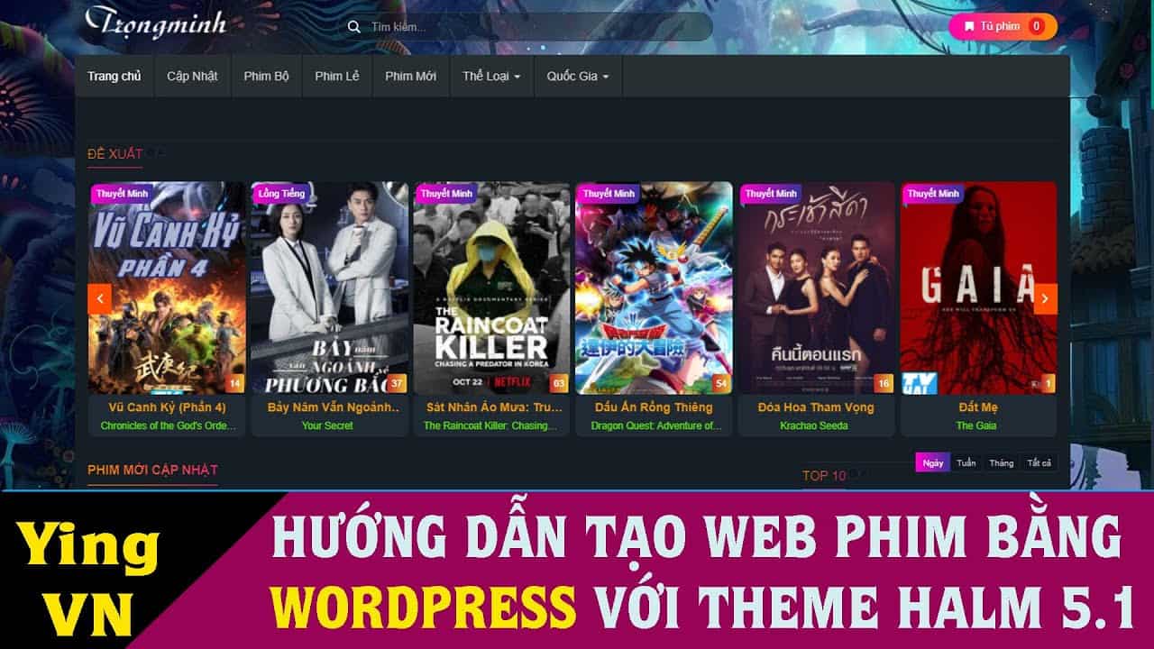 Hướng dẫn tạo website phim bằng WordPress bằng theme HalimMovies Hướng dẫn tạo website phim bằng Wordpress bằng theme HalimMovies 5.5.1 - Auto Leech phim tự động