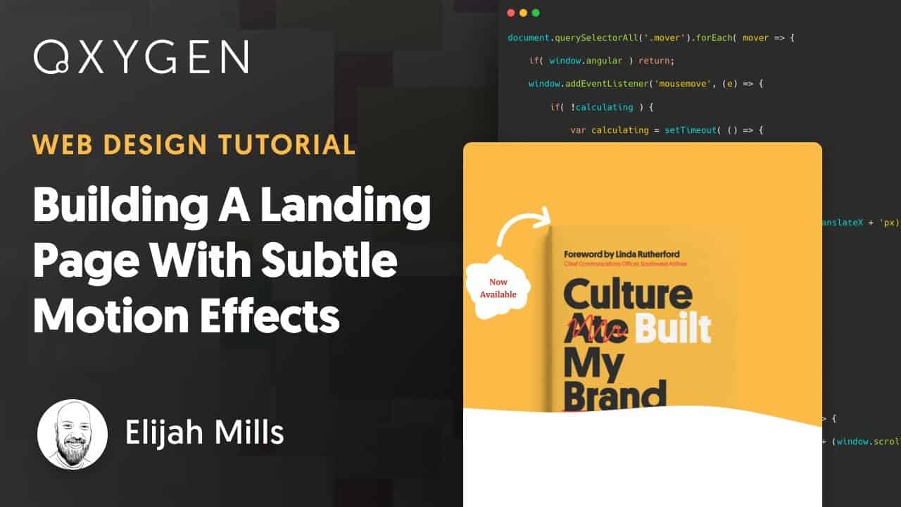 Building A Landing Page With Subtle Motion Effects In WordPress With Oxygen